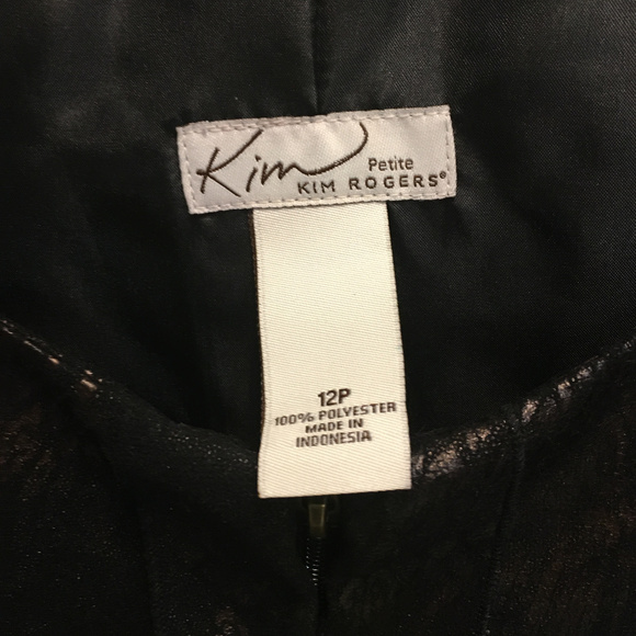 Kim Rogers Petite Black and Bronze Jacket Sz. 12P - Picture 4 of 7